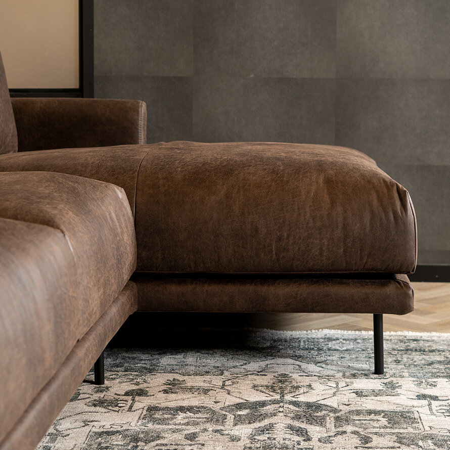 Ecksofa Denver Leder braun rechts