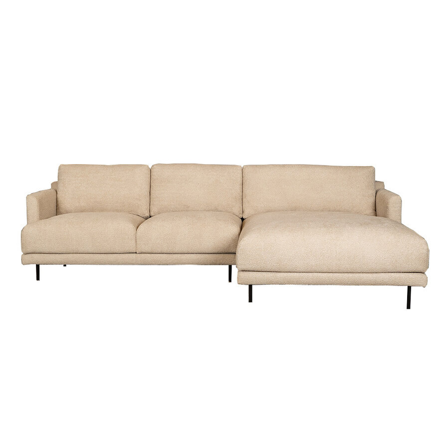 Ecksofa Denver Bouclé taupe rechts