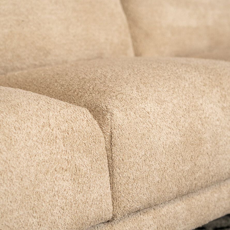 Ecksofa Denver Bouclé taupe rechts