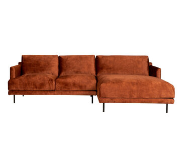 Bronx71 Ecksofa Denver Samt kupfer rechts