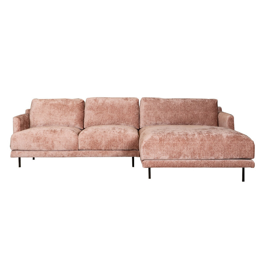 Ecksofa Denver Chenille pink rechts