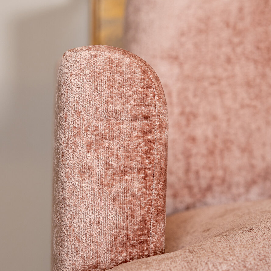 Ecksofa Denver Chenille pink rechts