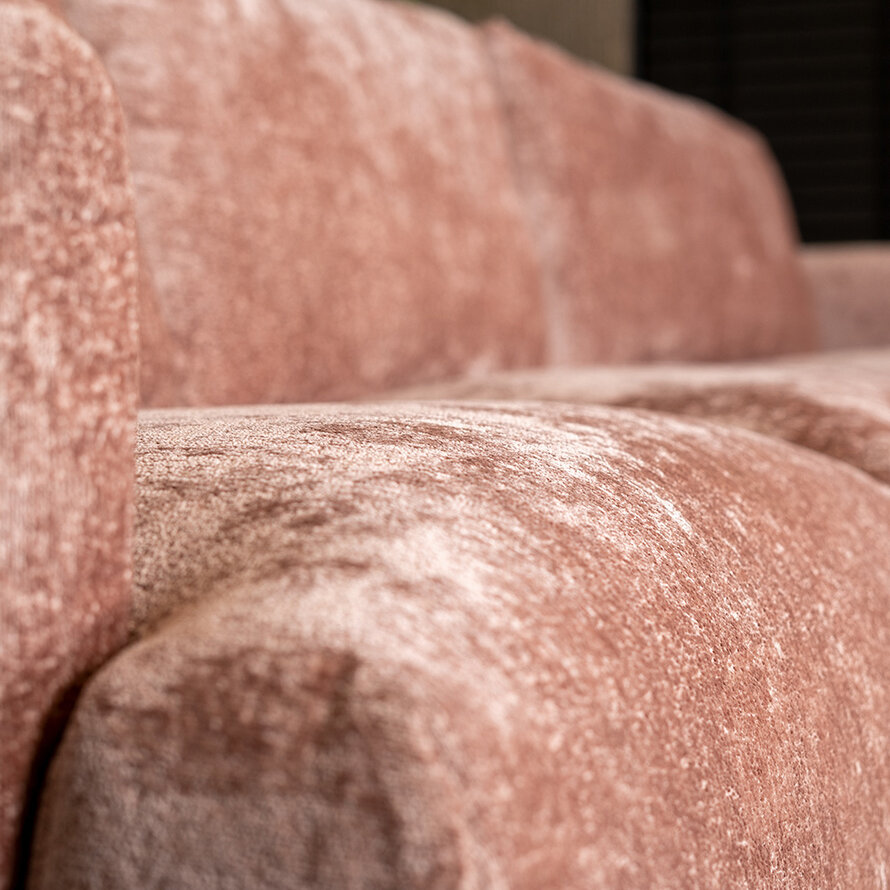 Ecksofa Denver Chenille pink rechts