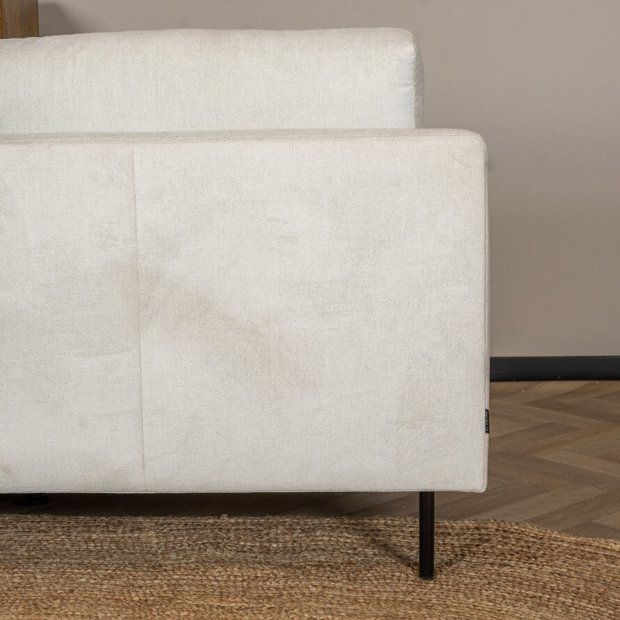 Ecksofa Denver Stoff off white rechts