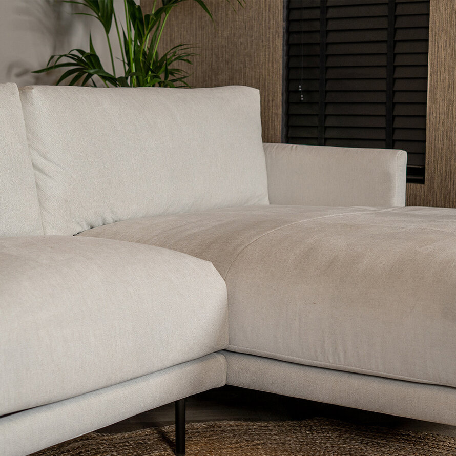 Ecksofa Denver Stoff off white rechts