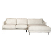 Bronx71 Ecksofa Denver Stoff off white rechts