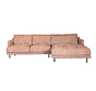 Ecksofa Denver Chenille rosa rechts