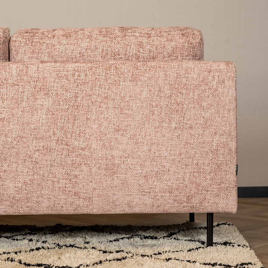 Ecksofa Denver Chenille rosa rechts