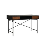 Bronx71 Schreibtisch Maury schwarz / Eiche dunkel 120x55x77cm