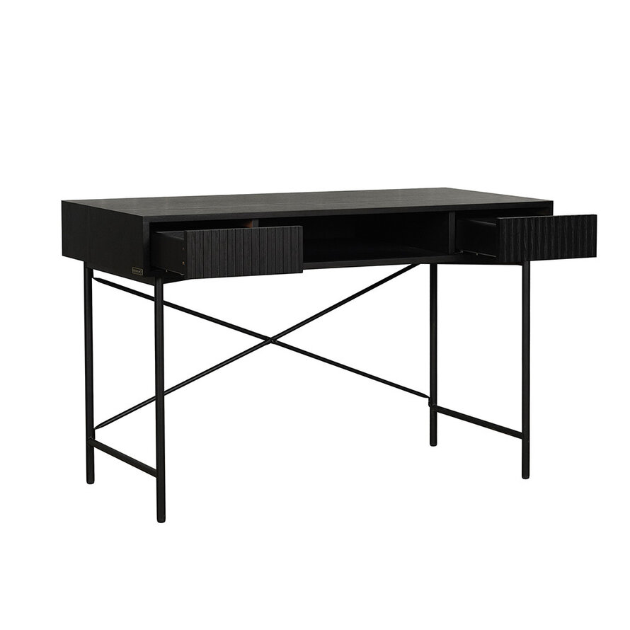 Schreibtisch Maury schwarz Eiche 120x55x77 cm