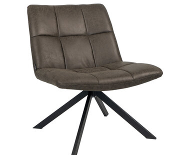 Bronx71 Ledersessel Eevi anthrazit drehbar
