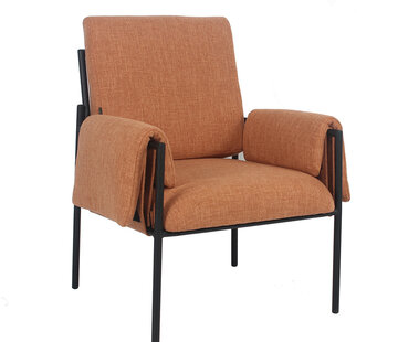 Bronx71 Sessel Urban Leinen kupfer