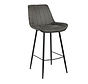 Gastro Barstuhl Brooke Microfaser anthrazit 74 cm