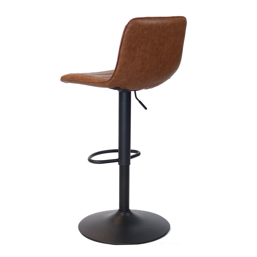 Barhocker Boston höhenverstellbar Leder cognac 60-76 cm