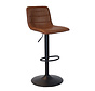 Barhocker Boston höhenverstellbar Leder cognac 60-76 cm