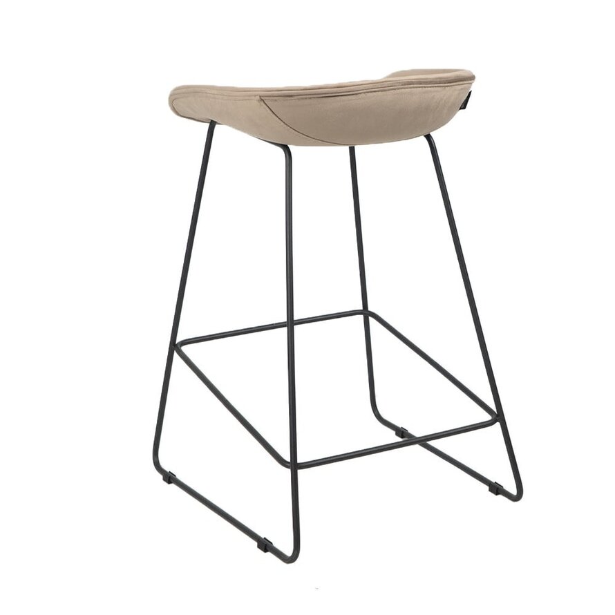 Gastro Barhocker Samt Oslo taupe 66 cm