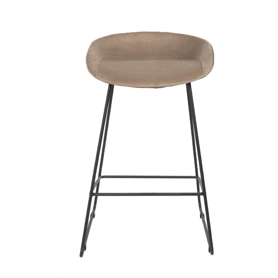 Gastro Barhocker Samt Oslo taupe 66 cm