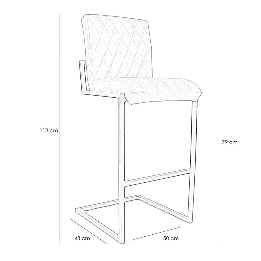 Gastro Barstuhl Diamond Eco-Leder olivgrün 79 cm