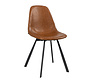 Polsterstuhl Logan Leder cognac