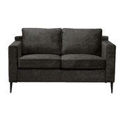 Bronx71 Samt Sofa 2-Sitzer Florida anthrazit