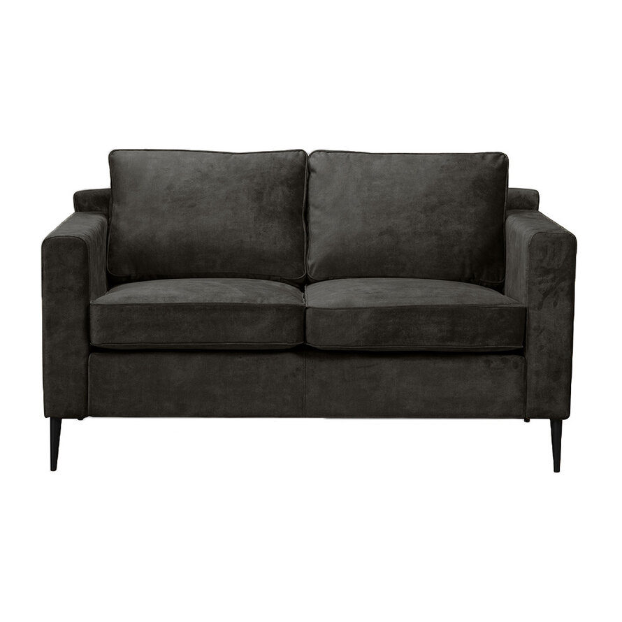 Samt Sofa 2-Sitzer Florida anthrazit