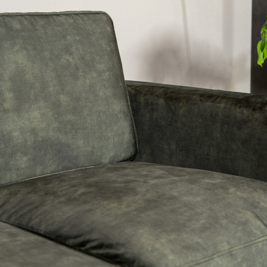 Samt Sofa 2-Sitzer Florida dunkelgrün