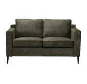 Bronx71 Samt Sofa 2-Sitzer Florida dunkelgrün