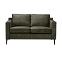 Samt Sofa 2-Sitzer Florida dunkelgrün
