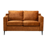 Bronx71 Samt Sofa 2-Sitzer Florida ockergelb/cognac