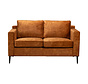 Samt Sofa 2-Sitzer Florida ockergelb/cognac
