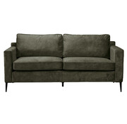 Bronx71 Samt Sofa 3-Sitzer Florida dunkelgrün