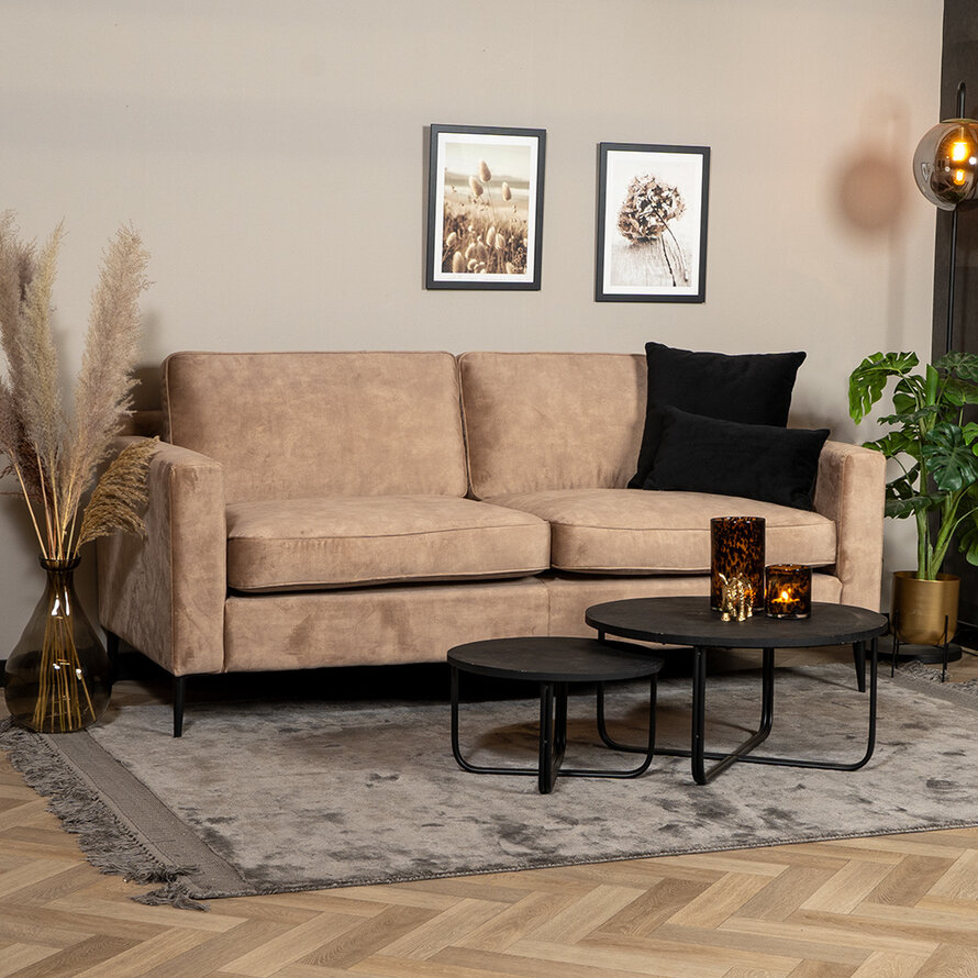 Samt Sofa 3-Sitzer Florida taupe