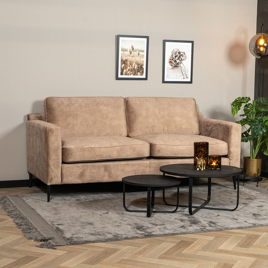 Samt Sofa 3-Sitzer Florida taupe