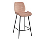 Gastro Barstuhl Samt Toby rosa 71 cm