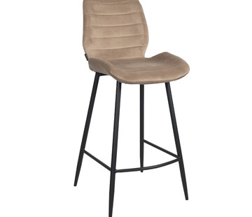 Bronx71 Gastro Barstuhl Toby Samt taupe