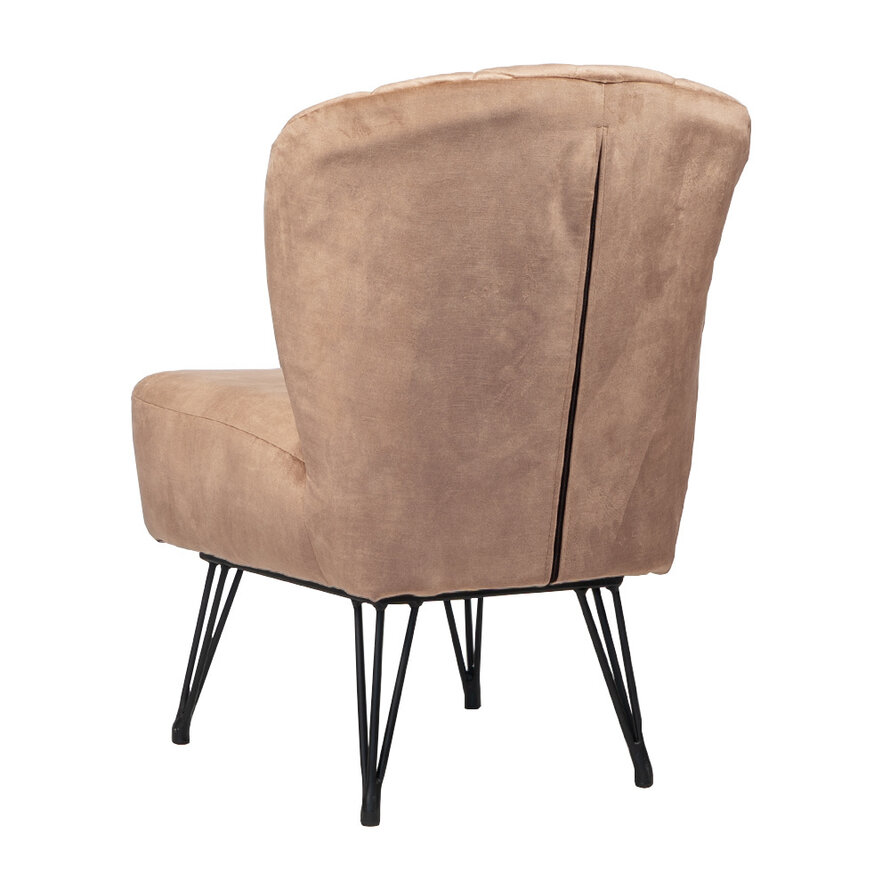 Samt Sessel Else modern taupe