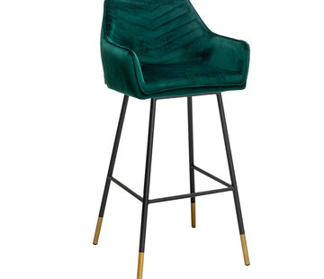 Bronx71 Barhocker Samt Fiona 65 - 78 cm grün