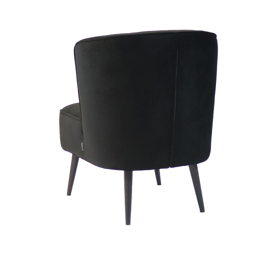 Samt Sessel Lyla modern schwarz