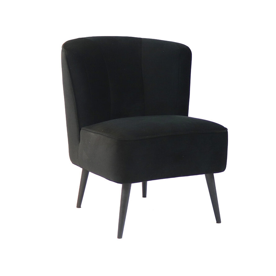 Samt Sessel Lyla modern schwarz