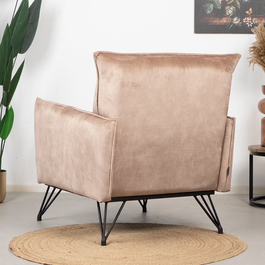 Lounge Sessel Mika Samt taupe