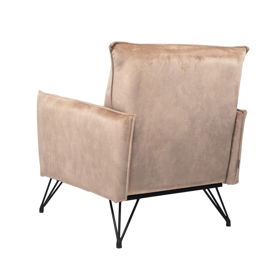 Lounge Sessel Mika Samt taupe