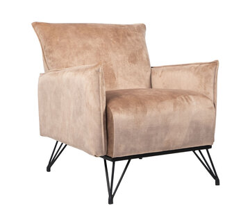 Bronx71 Lounge Sessel Mika Samt taupe