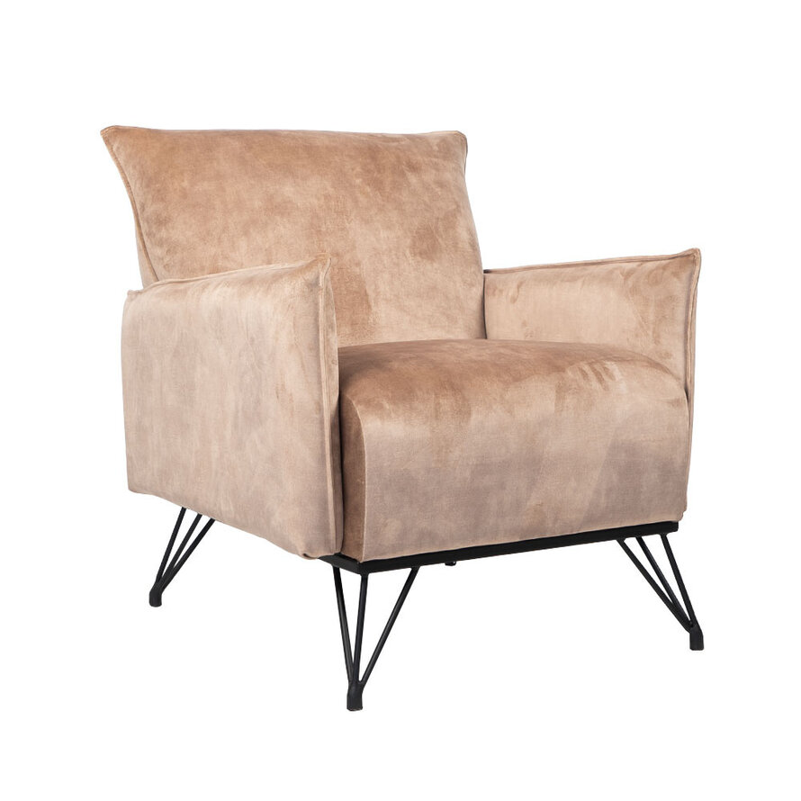 Lounge Sessel Mika Samt taupe