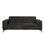 Bronx71 Sofa Vegas 2,5-Sitzer Chenille schwarz