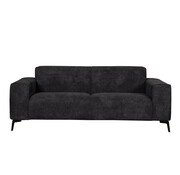 Bronx71 Sofa Vegas 2,5-Sitzer Stoff schwarz