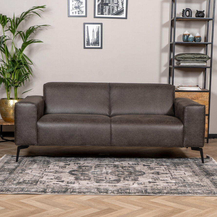 Leder Sofa Vegas 2,5-Sitzer anthrazit