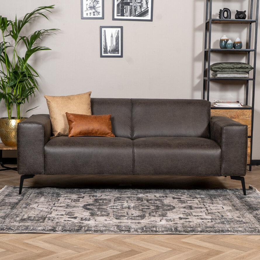 Leder Sofa Vegas 2,5-Sitzer anthrazit