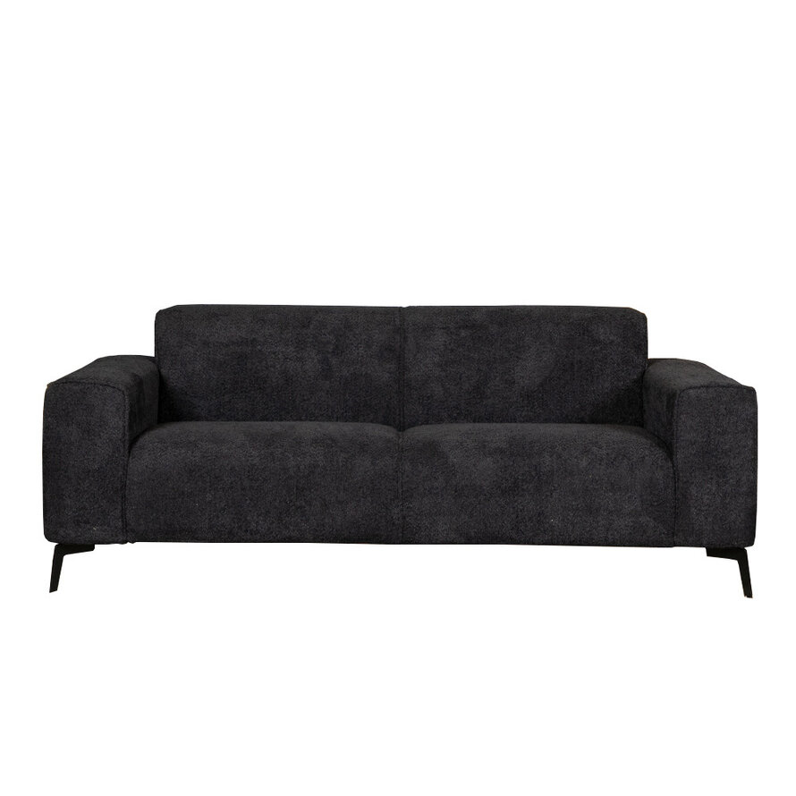 Bouclé Sofa Vegas 2,5-Sitzer schwarz