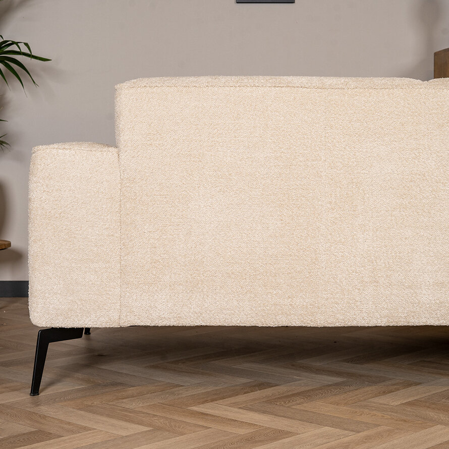 Bouclé Sofa Vegas 2,5-Sitzer beige