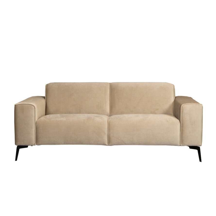 Samt Sofa Vegas 2,5-Sitzer creme